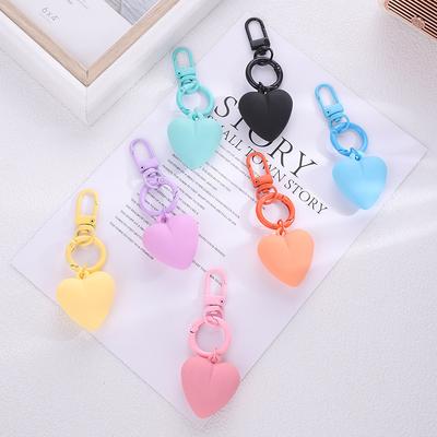 Summer Dopamine Candy Color Resin Love Keychain Pendant, Bag Accessories Pendant Creative Versatile