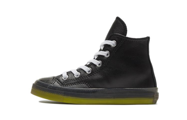 Converse All Star Высокие Детские Кеды Черно-Зеленые Для Детей Возрастом 3-7 Лет 369787C 31.5