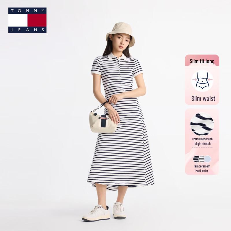 TOMMY JEANS Women's A-line Polo Midi Dress