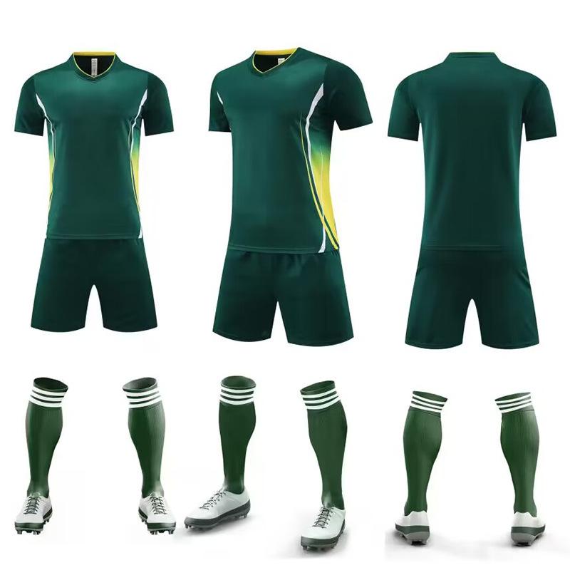 One training jersey, children's printed competition jersey, cross-border short-sleeved football jersey set, male and female adults