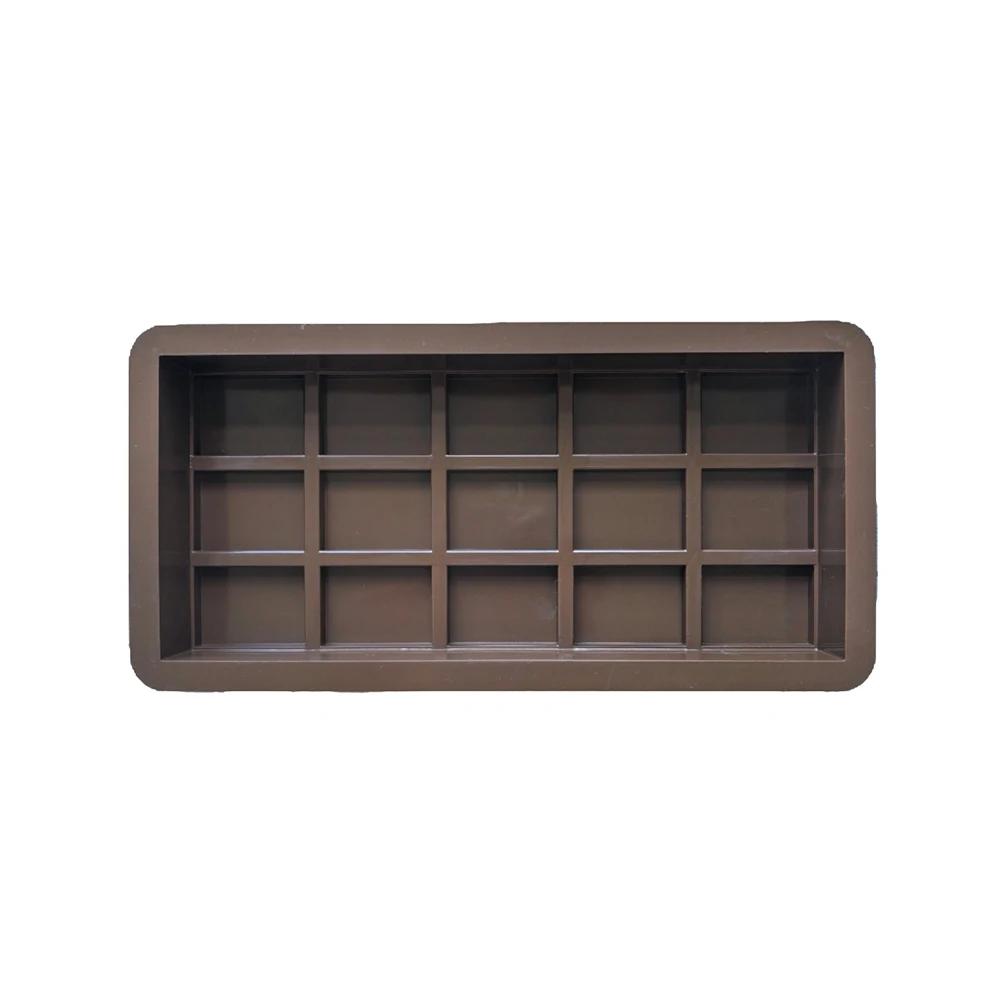 1pc 15 Grid Full Page Chocolate Bar Mold Silicone Dubai Pistachio Chocolate Bar Thick Mold for Filling Bar Baking Mold Ice Cube