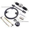 DIY ATV Kart Steering Kit: 300MM Wheel, Gear, Universal Joint.