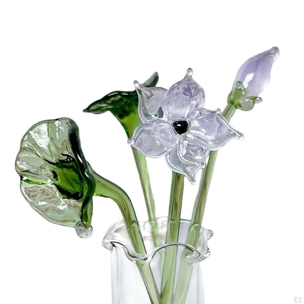 Artificial Flower Bouquet in Vase, Collectible Figurines for Home Decor Gifts