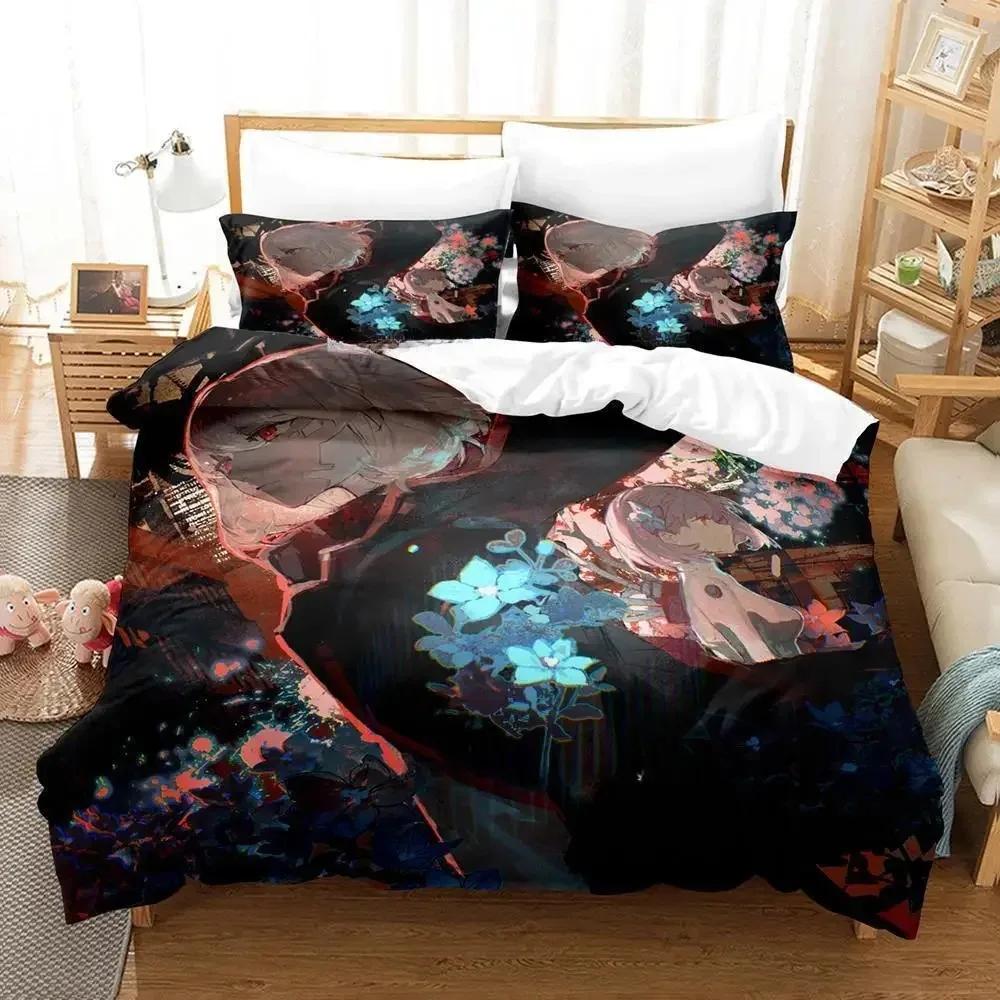 Cytus II Zestaw pościeli Pojedynczy Bliźniak Pełny Queen King Size Zestaw do łóżka Sypialnia dla dorosłych Dzieci Zestawy poszewek na kołdrę Druk 3D Anime Zestaw prześcieradeł