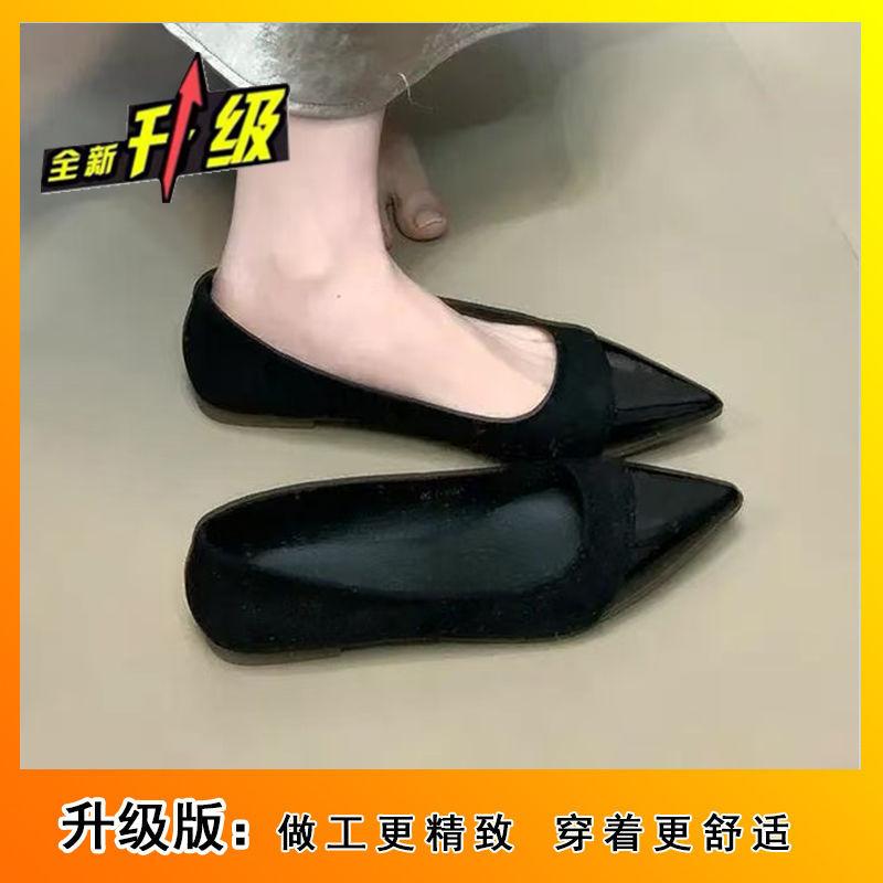 With Skirt Single Shoes French Xiaoxiang Temperament Pointed Shoes 2025 Summer New Foreign Style Gentle Flat Fairy Shoes