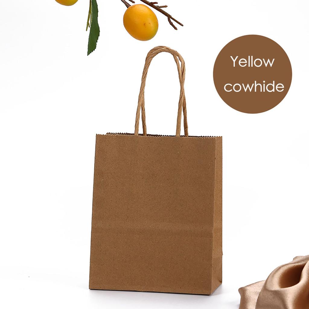 Candy Colorful Shopping Bags 10PCS Kraft Paper Gift Candy Bag Colored Hand-held Paper Bags Wedding Party Decoration Gift
