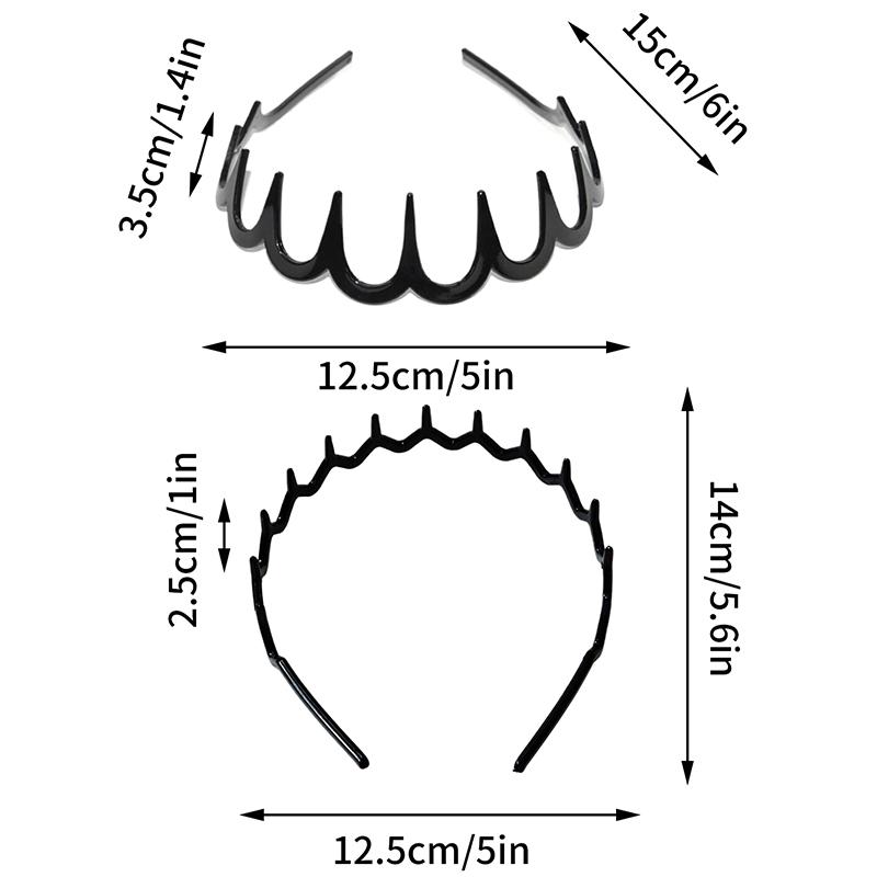 Headband Hair Comb Zigzag Band Notched Headband Woman Man Girl Christmas Birthday Gift Rescue Broken Hair Artifact