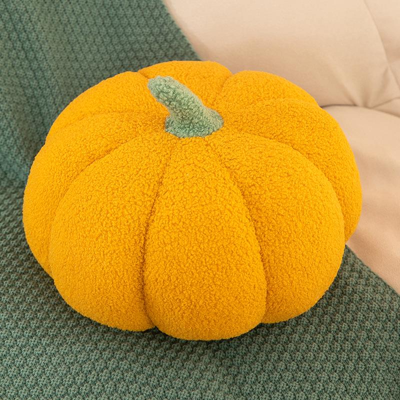 Knitted Plush Pumpkin Pillow for Living Room & Office