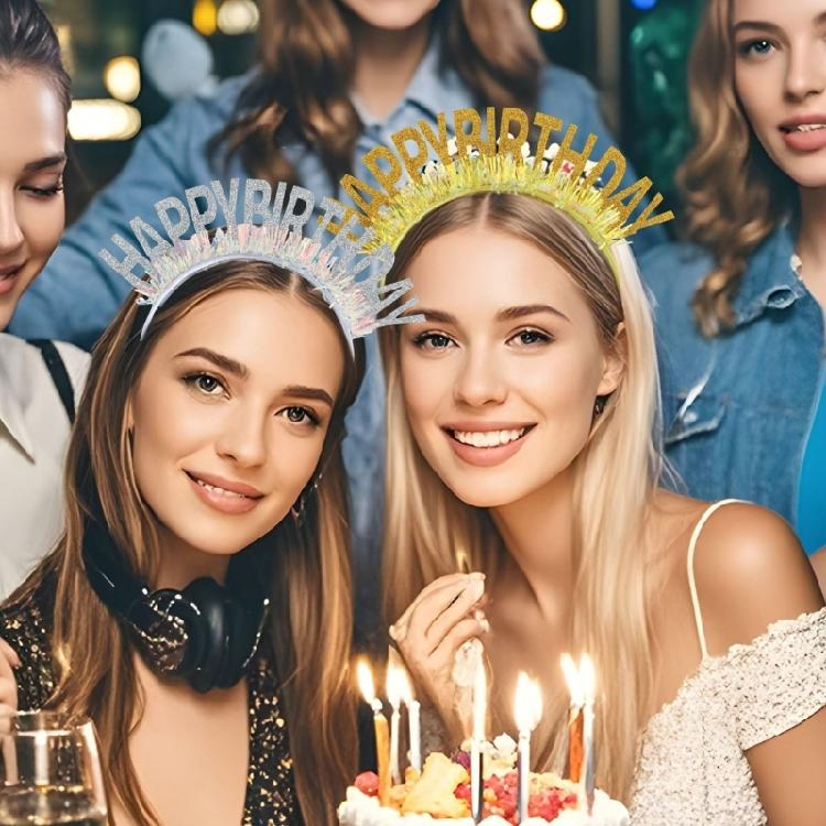 Grattis på födelsedagen pannband födelsedagsfest tillbehör hårbåge för sammankomster