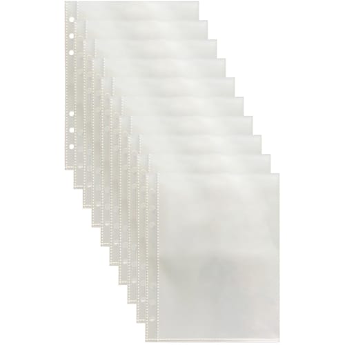 H&J A5 6-Ring Trading Card File Storage Holder Clear File Binder Sleeves Set of 10 Cards (Clear, 1 Pocket)