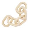White, Brown Wood Chain Ornament Indoor Wooden Ornament  Home Furnishing Match