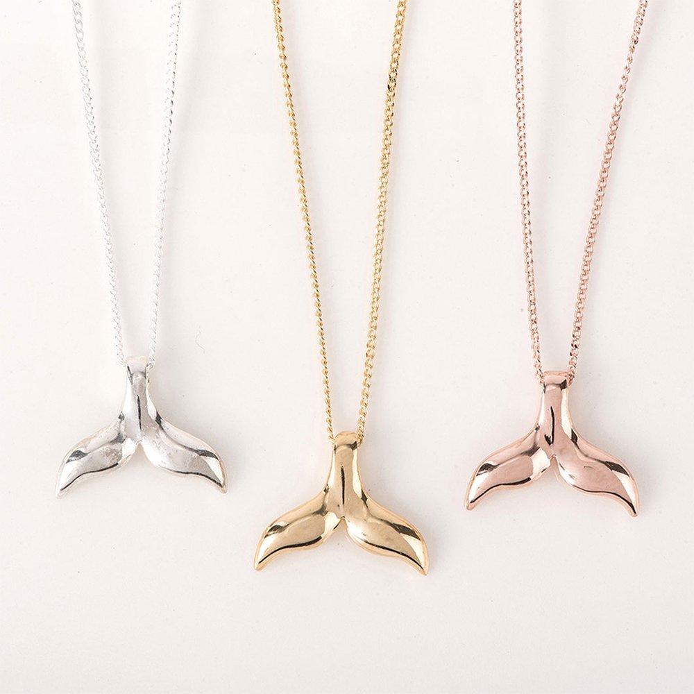 Lucky Whale Tail Silver Necklace