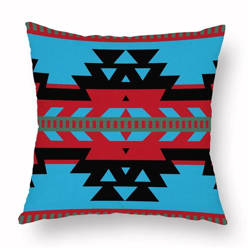 Office Living Room Home Pillowcase Geometric Exotic Ethnic Style Pattern Pillowcase Car Ornaments