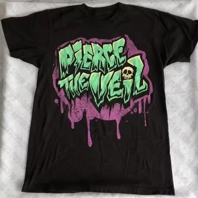Винтажная мужская футболка унисекс Pierce The Veil с принтом черепа, хлопок, размеры S-4XL XXXXL