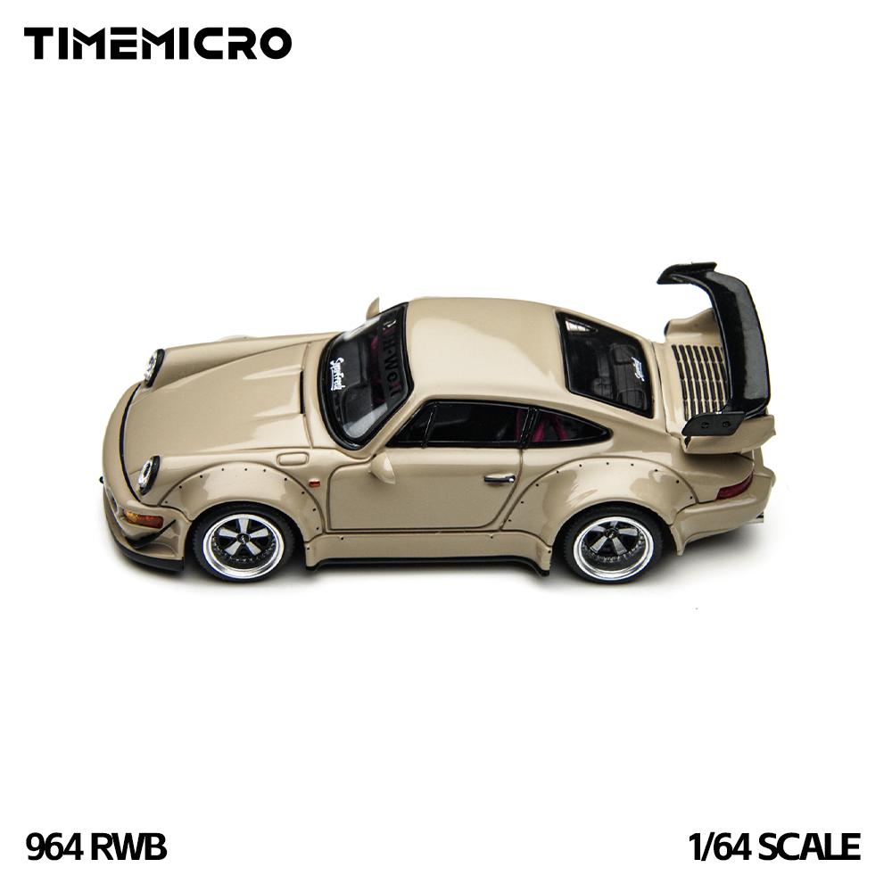 *Pre-order*TimeMicro1:64 Scale New RWB 964 Beige Gift Box Edition Diecast Alloy Car Model Simulation Vehicle For Collection Gift