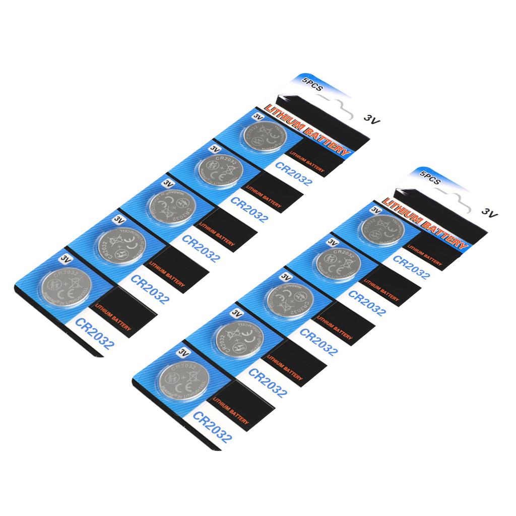 5/10Pcs CR2032 3V Lithium Button Cell Battery for Watches Temperature Sensors Water Bottles Remote Controllers Toy