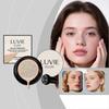 Luvie Glow Blur Cushion Fond de Teint - Tête Champignon Cushion d'Air CC Crème Couvrance Naturelle Longue Durée BB Crème Pour Tous Types de Peau