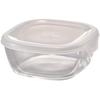 HARIO (Hario) Hergestellt in Japan Hitzebeständige Glas-Aufbewahrungsbehälter, Quadratisch, 250ml, BUONO kitchen KST-25-TW, 6er Set, Klar