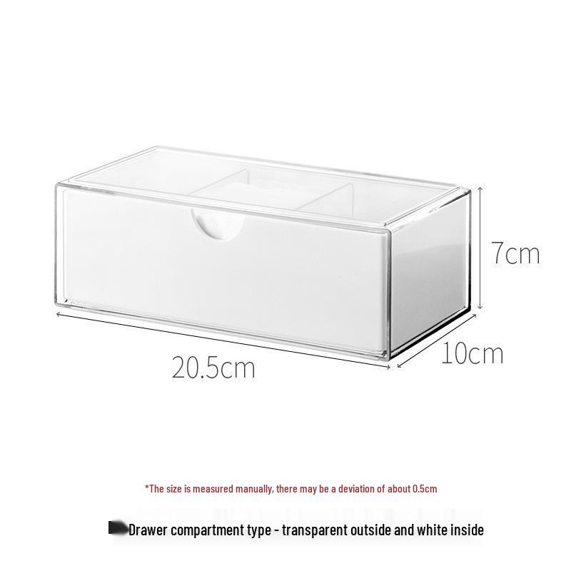 Transparent Mirror Cabinet Organizer: Narrow Cosmetic Drawer & Office Pen Holder