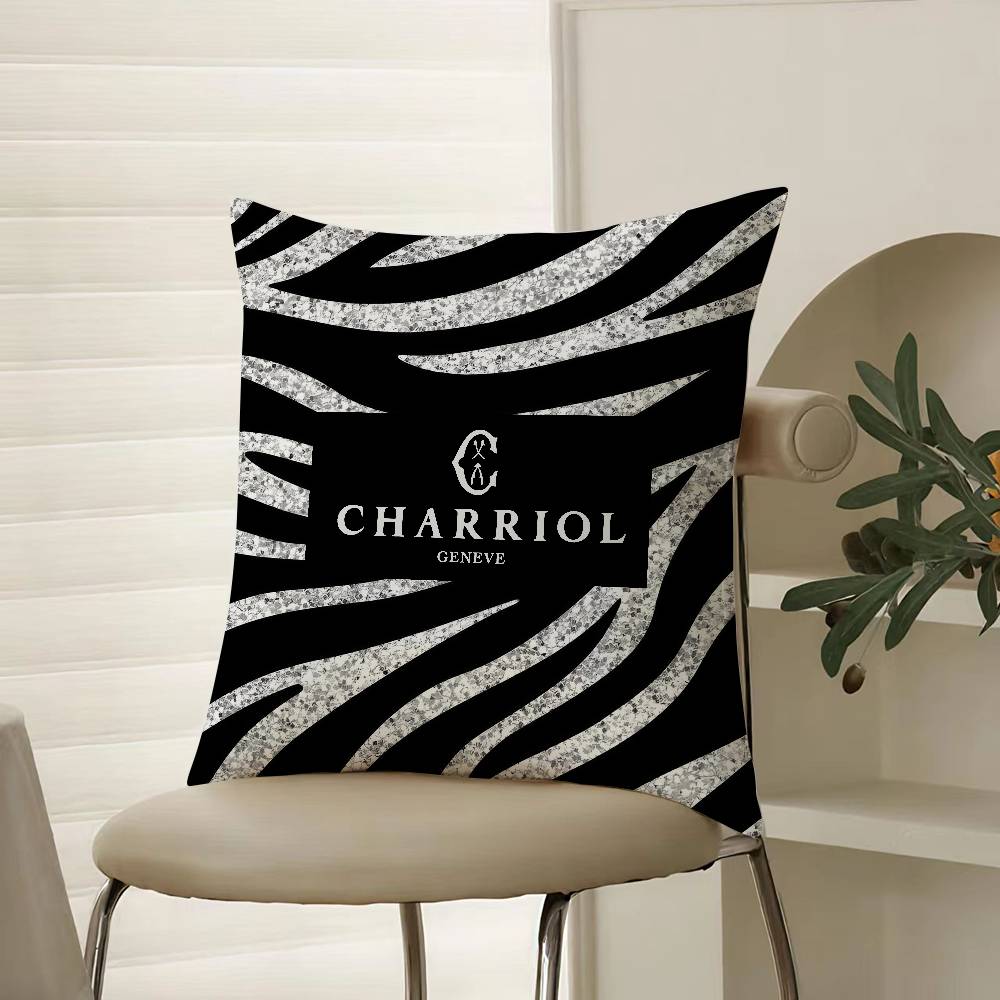 Spiral Pattern Design Charriol Pillow Case Comfort Sofa Bed Silky Elegant Invisible Zipper Decorative Cushion Cover