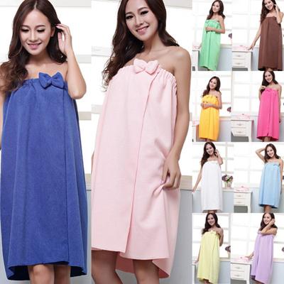 Frauen Sexy Mikrofaser Bad Handtuch Bademantel Bademantel Körper Spa Bad Bogen Wrap Handtuch Super Absorbent Bad Kleid