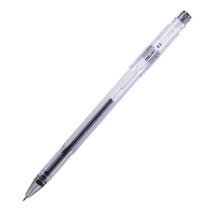 Deli S40 0.3mm Black Gel Pen 12-Pack