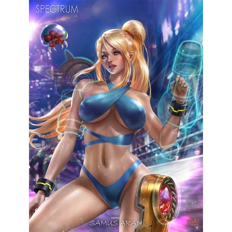 Vytisknout hru Tifa Aerith Nude Sexy Anime Girl Art Plakáty HD nástěnná malba na plátno pro obývací pokoj Home Decor Picture