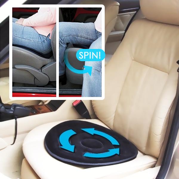 Rotating Car Seat Cushion for Easy Access - Ideal for Pregnant Women, Four Seasons, Portable, Universal Fit