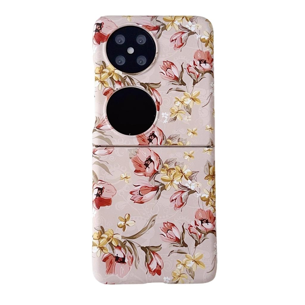 Ins Wind Applies To Huawei Pocket2 Folding Screen Mobile Phone Case Huawei PuraX Retro Floral Skin Matte Case
