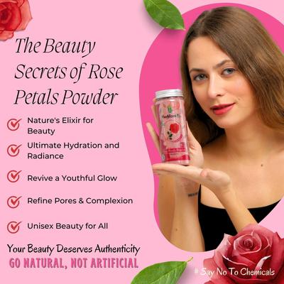 HerbtoniQ 100% Natural Rose Petals, Hibiscus, Pomegranate Peel and Mulethi Powder for Making DIY Spa Mud Mask for Face/Facial, Hair & Body (600 Gr