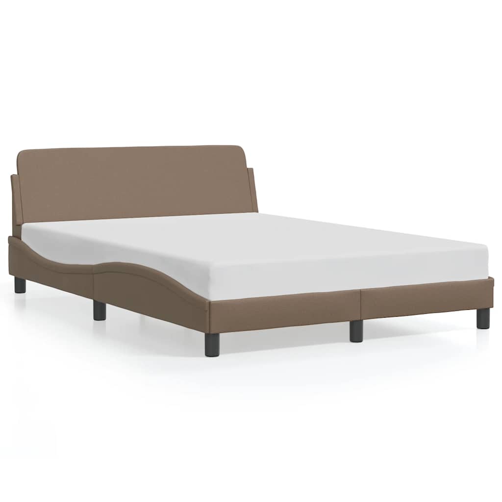 Bed Frame  Dover  Cappuccino Brown 140x190 cm Faux Leather