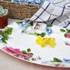12 Inch, Fine Bone China Dinner  Plate Tray, Ceramic Oval Fish Dishes, Decorative Buffet Dishes Serving, Big Cake Tray