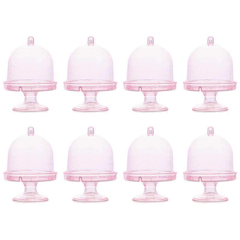 6 Stück Klare Mini Süßigkeiten Cupcake Box Halter Dessert Keks Präsentationsständer Tablett mit Deckel Hochzeits Geburtstagsfeier Zubehör Babyparty