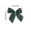 25pcs Christmas Tree Decorations Christmas Gold Dust Bows Hanging Bowknot New Year Christmas Tree Printed Bow Ornaments