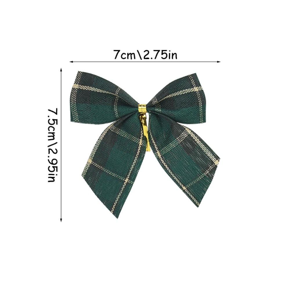 25pcs Christmas Tree Decorations Christmas Gold Dust Bows Hanging Bowknot New Year Christmas Tree Printed Bow Ornaments