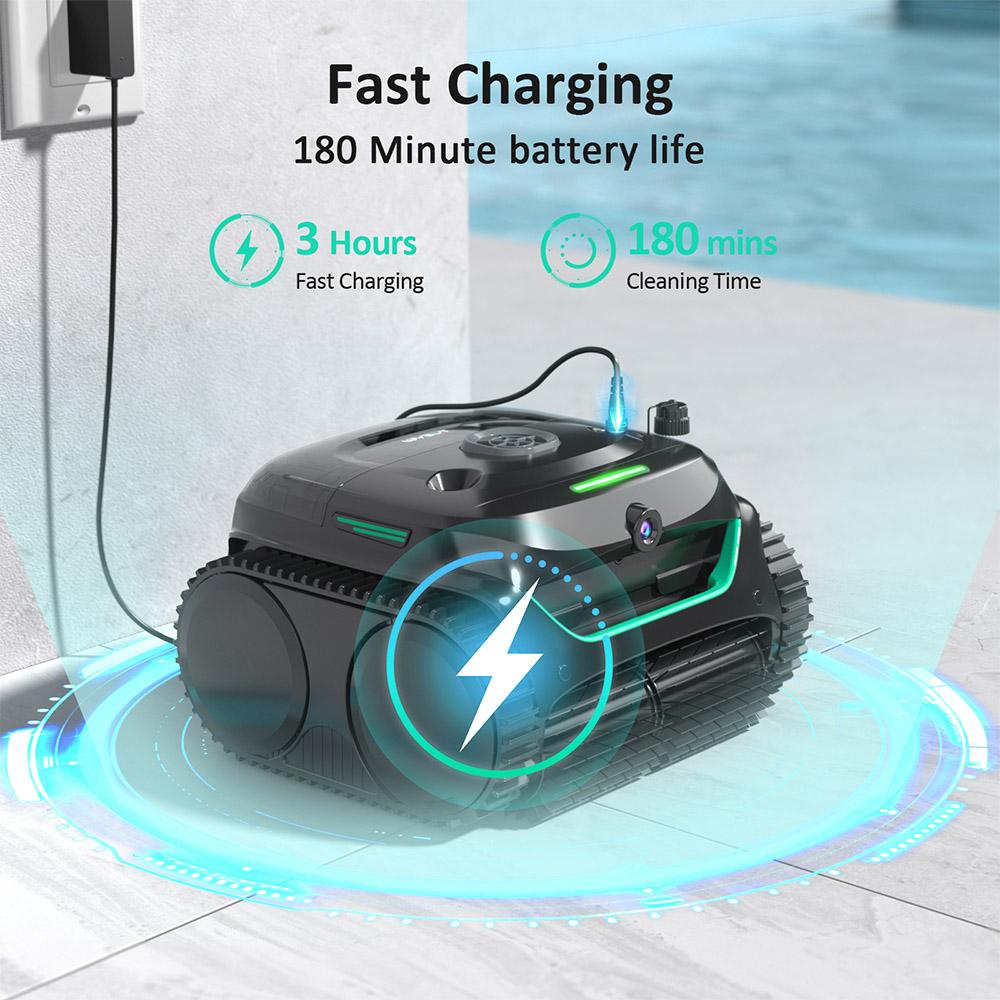 WYBOT C2 Vision Cordless Pool Robot Vacuum, Debris Detection with AI Camera, 8-in-1 Master Cleaning