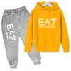 Kids Autumn Winter Hoodie Boy Girl 3-12Yrs Letter Print Clothing Casual Top+Trousers 2P Child Gift Brand Sports Coat Jogging Set