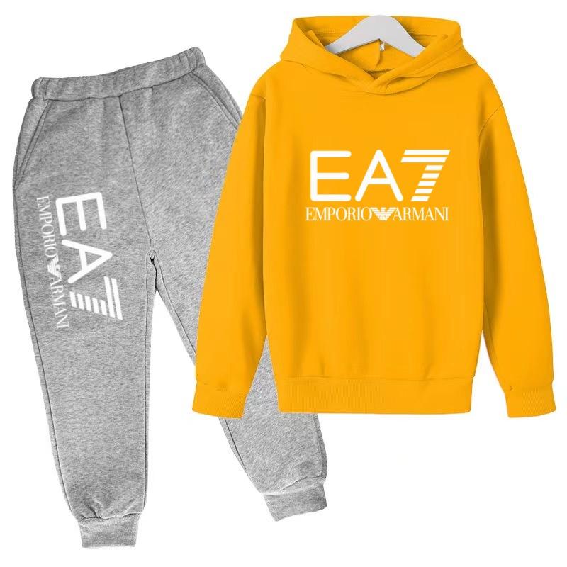 Kids Autumn Winter Hoodie Boy Girl 3-12Yrs Letter Print Clothing Casual Top+Trousers 2P Child Gift Brand Sports Coat Jogging Set
