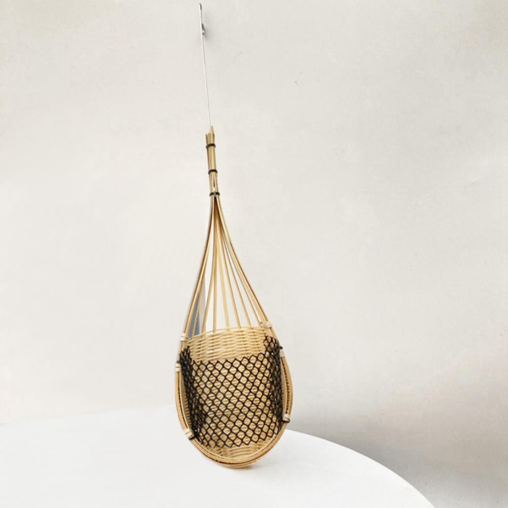 

Подвесной кашпо для орхидей, бамбуковые тканые подвесные корзины с металлическим крючком, вешалки для растений для домашнего декора, шпалера, балкон, в помещении, на открытом воздухе