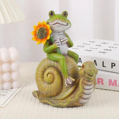 Cross-border Umbrella Frog Resin Crafts Dormitory Bed Funny Tabletop Decoration Garden Lawn Landscape Home  Accessories Angel