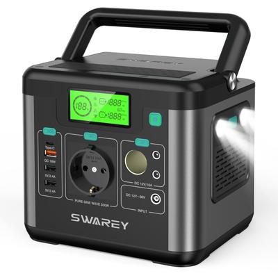 Powerstation Generator prądu Powerstation 300W(Szczytowa moc 600 W) Generator słoneczny SWAREY S160 222Wh Power Bank Charger