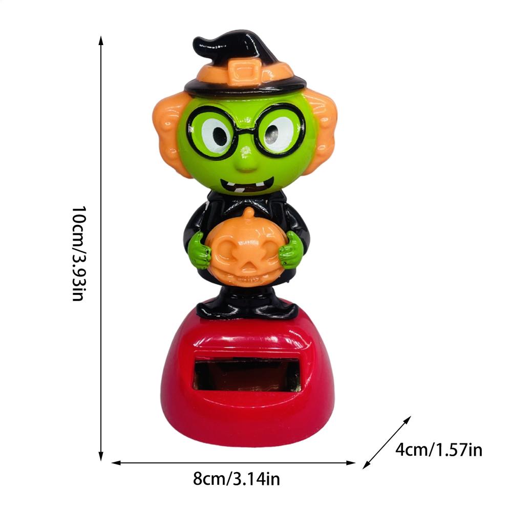 Solar Powered Dancing Figures Swinging Dancer Ornaments Cartoon Animated Halloween Dashboard Accessories For Automotive Auto