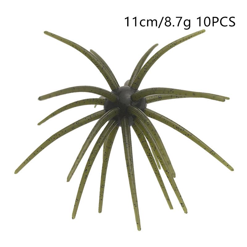 10 Pezzi 2,8g 8,7g Esca Morbida Riccio di Mare TPE Silicone Lure da Pesca Attrezzatura Portatile per Pescatori Principianti