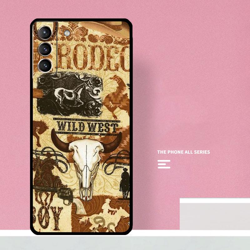Cowboy Howdy Western Ranch Boho Phone Case For Samsung Galaxy S24 S26 Ultra S20 S21 S22 S23 S25 Plus S10 S25 FE Cover Coque