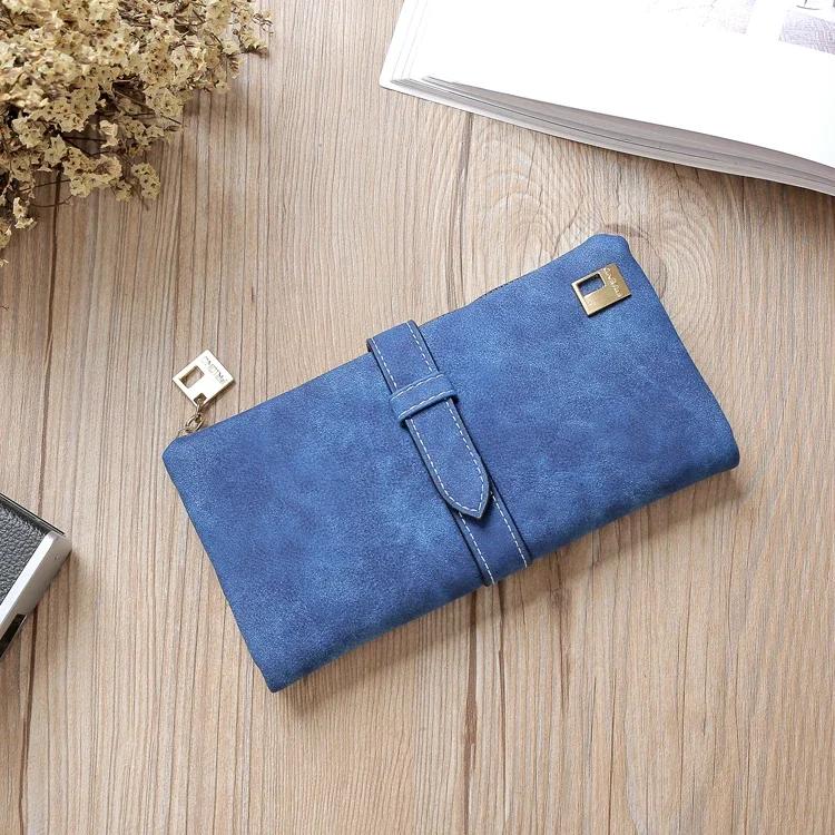 Solid Drawstring Nubuck Leather Zipper Long Women Wallet Phone Bag  Wallets Designer Purse Card Holder Clutch