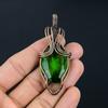 Peridot Gemstone Handmade Pure Copper Wire Wrap Jewelry Pendant For Memorial Day