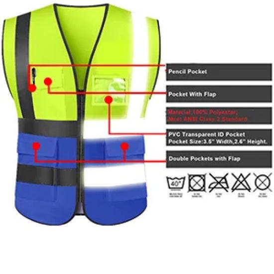Custom Your Text Logo High Visibility Security Reflective Vest Personalized Construction Traffic Outdoor Safety Cycling Wear