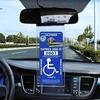 Držák na parkovací štítek pro handicapované, Průhledný ochranný obal na štítek s povolením k parkování pro osoby se zdravotním postižením (Sada 2)
