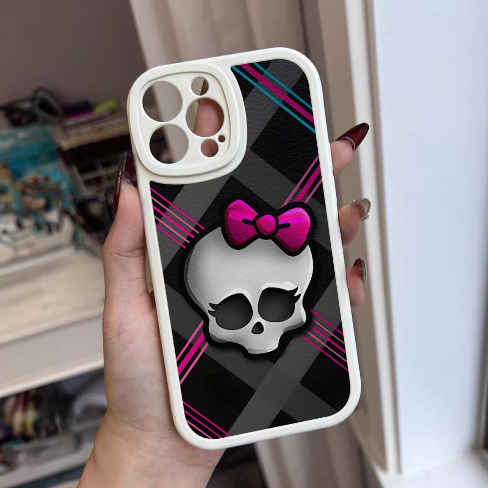 Monsters High Phone Case For Iphone 16 15 14 12 13 Pro Max 11 Mini Xs Puls Lambskin Silicone Cover