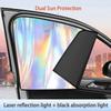 New Magnetic Suction Car Sunshade Opaque Titanium Silver Reflective Sunshade  Car Front/Rear UV Protection Curtains Car Parts